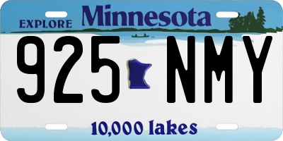 MN license plate 925NMY