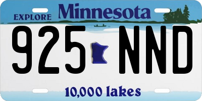 MN license plate 925NND