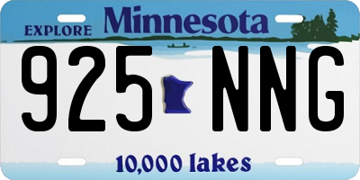 MN license plate 925NNG