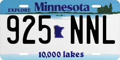 MN license plate 925NNL