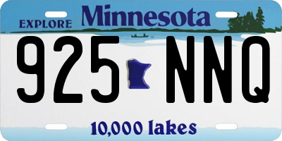 MN license plate 925NNQ