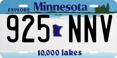 MN license plate 925NNV