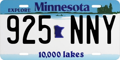 MN license plate 925NNY