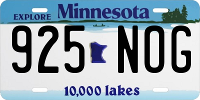 MN license plate 925NOG