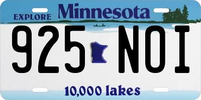 MN license plate 925NOI