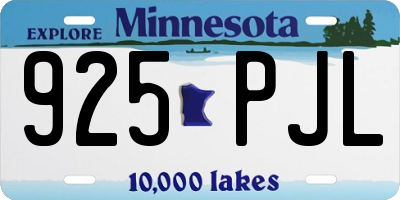 MN license plate 925PJL