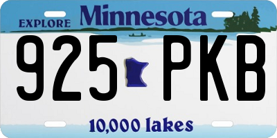 MN license plate 925PKB