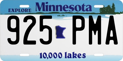 MN license plate 925PMA