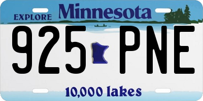 MN license plate 925PNE
