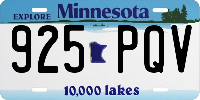 MN license plate 925PQV