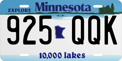 MN license plate 925QQK