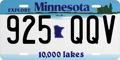 MN license plate 925QQV