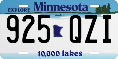 MN license plate 925QZI