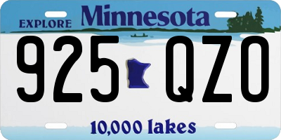 MN license plate 925QZO
