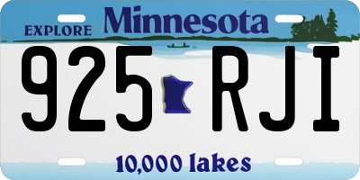 MN license plate 925RJI