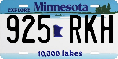 MN license plate 925RKH