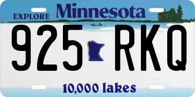 MN license plate 925RKQ