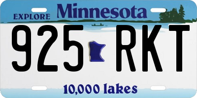 MN license plate 925RKT