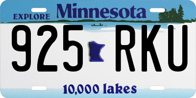 MN license plate 925RKU