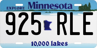 MN license plate 925RLE