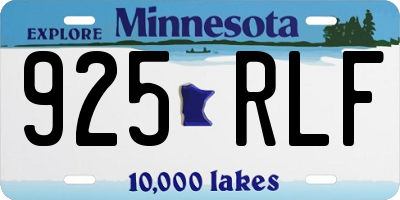 MN license plate 925RLF