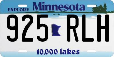 MN license plate 925RLH