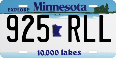 MN license plate 925RLL