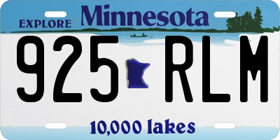 MN license plate 925RLM