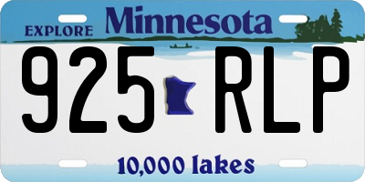 MN license plate 925RLP