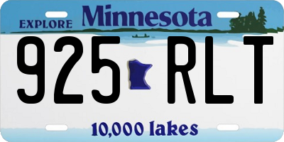 MN license plate 925RLT