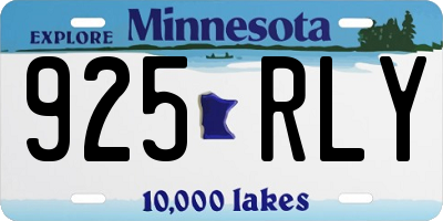 MN license plate 925RLY