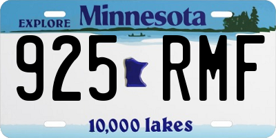 MN license plate 925RMF