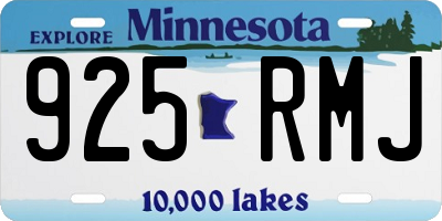 MN license plate 925RMJ