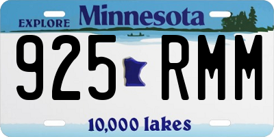 MN license plate 925RMM