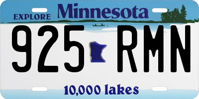 MN license plate 925RMN