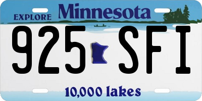MN license plate 925SFI