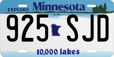 MN license plate 925SJD