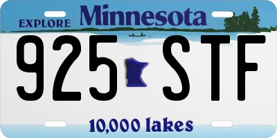 MN license plate 925STF