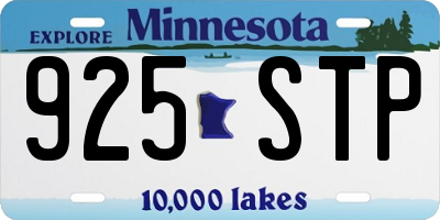 MN license plate 925STP