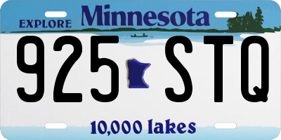 MN license plate 925STQ