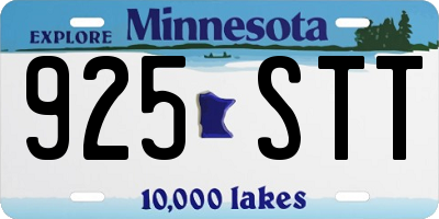 MN license plate 925STT