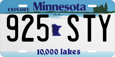 MN license plate 925STY