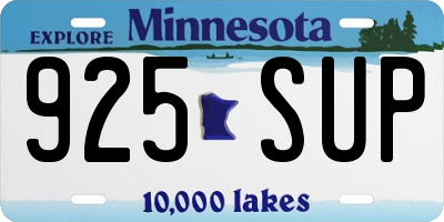 MN license plate 925SUP