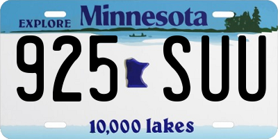 MN license plate 925SUU