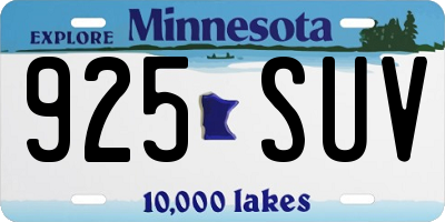 MN license plate 925SUV