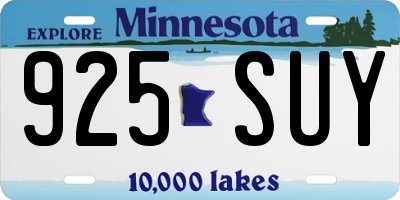MN license plate 925SUY