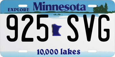 MN license plate 925SVG
