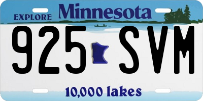 MN license plate 925SVM