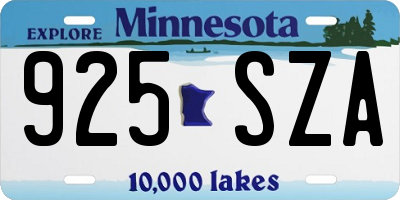 MN license plate 925SZA