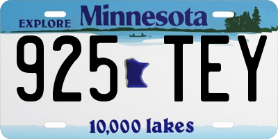 MN license plate 925TEY